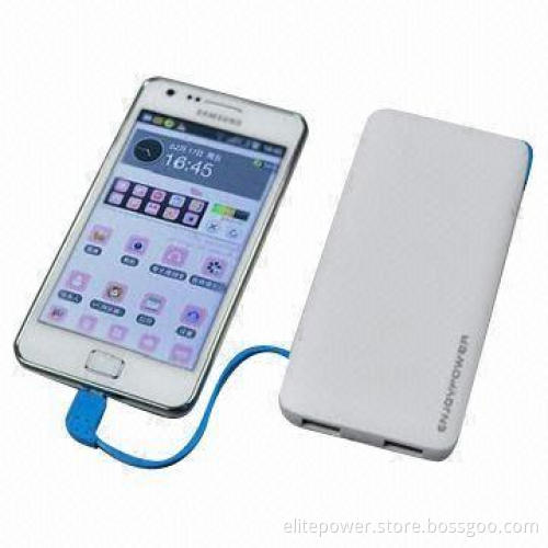 Power Pack/Emergency Charger for iPad/iPhone/Samsung with 5,000mAh Dual USB Output, Li-polymer